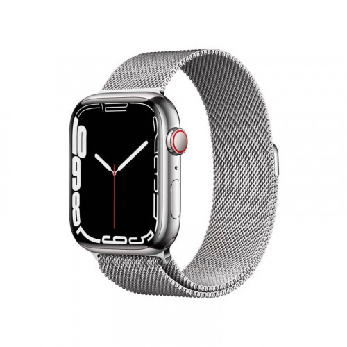 Apple Watch Series 7 GPS + Cellular 45mm Silver Stainless Steel Case with Silver Milanese Loop б/в